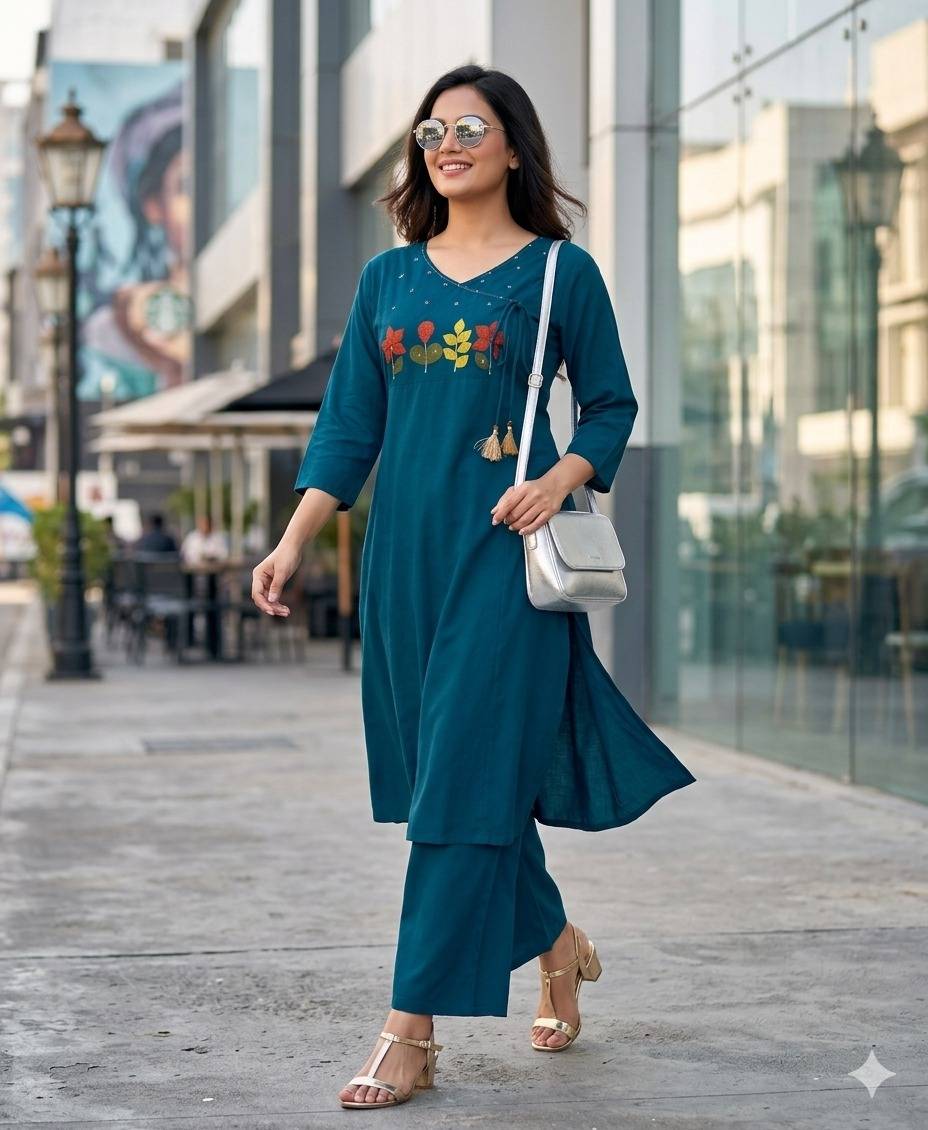 REAL TITLI By Kaamiri 01 To 06 Series Beautiful Festive Suits Colourful Stylish Premium Ajrakh Cotton kurti with plazo At Wholesale Price